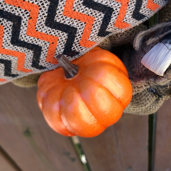 Handmade Halloween Burlap Wreath with Witch - Picture 6 of 12